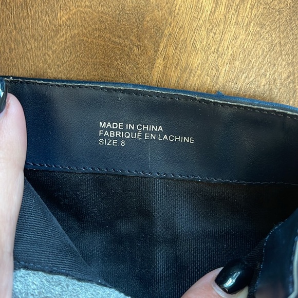 Urban Outfitters 2” blue fake cowhide ankle boots - Picture 6 of 9